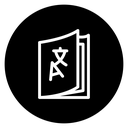 Translation Book Black Filled icon