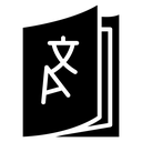 Translation Book Black Filled icon