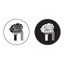 Tree house icon