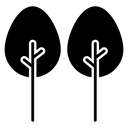 Trees Black Filled icon