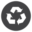 Triangular Recycle Arrows Black Filled icon