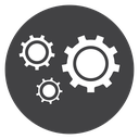 Triple Gear Cluster Black Filled icon