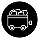 Trolley with coal icon