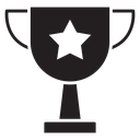 Trophy Black Filled icon