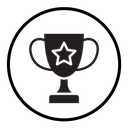 Trophy cup with star icon
