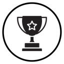 Trophy cup with star icon