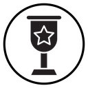 Trophy cup with star icon