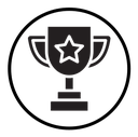Trophy cup with star icon