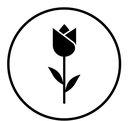 Tulip black filled icon