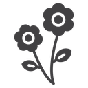 Two flowers icon