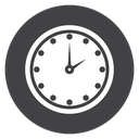 Two O'Clock Dots Black Filled icon