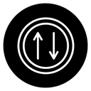 Two way traffic sign icon