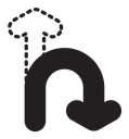 U turn icon