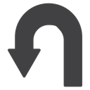 U turn icon