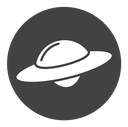 UFO Black Filled icon