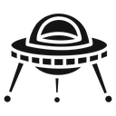 Ufo flying icon