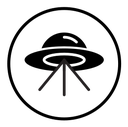 Ufo flying icon