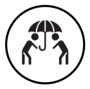 Umbrella sharing icon