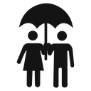 Umbrella sharing icon
