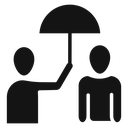 Umbrella sharing icon