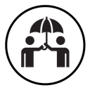 Umbrella sharing icon