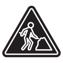 Under construction road sign 2 icon