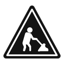 Under construction road sign icon
