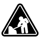 Under construction sign icon