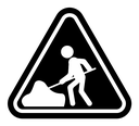 Under construction sign icon