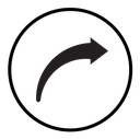 Undo arrow sign icon