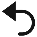 Undo arrow sign icon