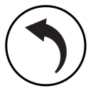 Undo arrow sign icon