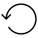 Undo Circle Arrow Black Filled icon