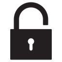 Unlock Black Filled icon