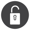 Unlock Rounded Shackle icon