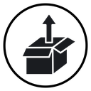 Unpack Black Filled icon