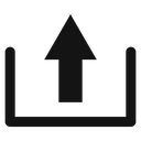 Upload Black Filled icon