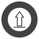 Upload Circle Arrow Black Filled icon