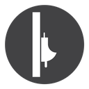 Urinal Black Filled icon