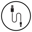 USB cable Black Filled icon
