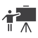 User chalkboard icon