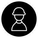 User helmet safety icon