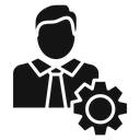 User Management Black Filled icon