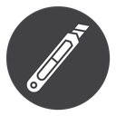 Utility knife Black Filled icon
