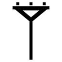 Utility Pole Black Filled icon