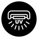 UV disinfection lamp icon