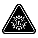 UV light do not look sign icon