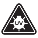 UV light do not look sign icon