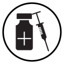 Vaccine vial Black Filled icon
