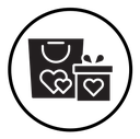 Valentine's day gift icon